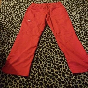 Red Cherokee scrub pants